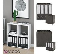 Séparateur de pièce Bibliothèque Tetra blanc Boîte pliable 4 compartiments Vicco