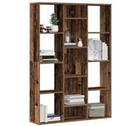 vidaXL Séparateur de pièce / Bibliothèque vieux bois 100 x 24 x 140 cm