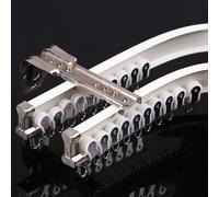 Séparateur de pièce courbé pour rail de plafond, double tringle à rideau flexible, rails de rideaux en aluminium robuste, idéal pour la maison et le bureau, design personnalisable.