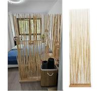 Séparateur De Pièce Décoratif 1 2 3 Pcs Salon Bureau Salle à Manger écran Cloison avec Base Bambou Naturel Murs Temporaires Séparateurs De Pièce, One Color, 1pc-H-190cm/74.8in/6.2ft