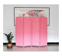 Séparateur De Pièce en Arc Pliant À 4 Panneaux,Séparateur D'espace Design Tissé À La Main Paravent Autoportant Convient Au Salon Et À L'étude Bloque Efficacement La Vue(Rose,4 plates/120x160cm)