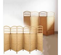 Séparateur de pièce en bois à 6 panneaux - Pliable et portable - Pour la maison et le bureau - 30 x 50 x 90 - 50 x 120 cm - Design élégant et autonome - Noir/blanc - 30 cm x 50 cm