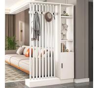 Séparateur De Pièce en Bois avec Étagères, Présentoir De Rangement pour Bureau À Domicile, Claustra Intérieur Bois Separation, pour La Décoration du Bureau À Domicile(White B,120cm/47.2in)