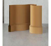 Séparateur de pièce en papier portable réglable et pliable qui ressemble à un mur - Séparateur de pièce pour la maison, le dortoir, le bureau - Marron - 180 cm - 1 à 2 m