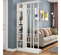 Séparateur de pièce entrée luxe léger,cloison décorative élégante pour rangement et séparation d’espace, écran haut de gamme pour décoration intérieure(White+White,80x24x202cm/31.5x9.4x79.5in)