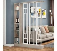 Séparateur de pièce entrée luxe léger,cloison décorative élégante pour rangement et séparation d’espace, écran haut de gamme pour décoration intérieure(Khaki Gray+White,120x24x202cm/47.2x9.4x79.5in)