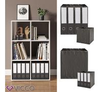 Séparateur de pièce Étagère cubes blanc 2 boîtes pliables 6 compartiments Vicco