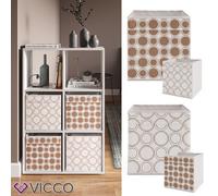 Séparateur de pièce Étagère cubes blanc Boîtes pliables 6 compartiments Vicco