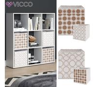 Séparateur de pièce Étagère Nove blanc 4 boîtes pliables 9 compartiments Vicco