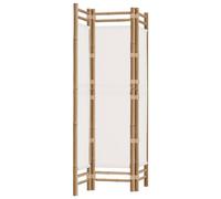 Séparateur de pièce pliable à 3 panneauxen toile de bambou naturel 120 cm Intérieur Extérieur