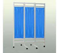 Séparateur De Pièce Pliable Pour Adulte, Écran De Confidentialité Médical Roulant À 3 Panneaux, Séparateur De Pièce De 6 Pieds De Haut, Clôture Temporaire Pour Clinique/patient/salle D'examen(Blue)