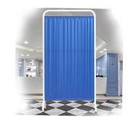 Séparateur de pièce portable pliable de 1,8 m avec roulettes, 2 panneaux, couleur partielle temporaire, léger et polyvalent pour cliniques et hôpitaux