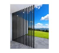 Séparateur de pièce réglable à lattes métalliques - Parti au sol et au plafond pour studio/entrée, 6 panneaux de 230 cm, parfait pour les couloirs et les espaces de stationnement