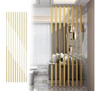 Séparateur de pièce sans perçage - Cloison murale à faire soi-même pour salle de bain, salon et entrée - Panneau autoportant et poteau - Séparateur d'espace polyvalent