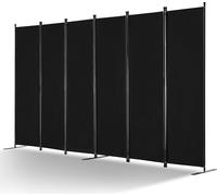 Séparateur de pièce VEVOR 6 panneaux Paravent 3110 x 1805 x 450 mm, pare-vue pliable & séparateur de pièce portable pour séparer les pièces, séparateur de pièce autoportantNoir