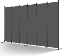 Séparateur de pièce VEVOR 6 panneaux Paravent 3110 x 1805 x 450 mm, pare-vue pliable & séparateur portable pour séparer les pièces, gris autoportant