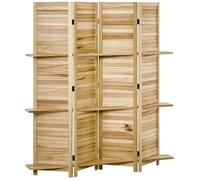 Séparateur de pièces 4 pannea 162x2x170cm Beige