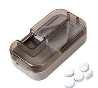 Séparateur de pilule avec dispositif de centrage, petit coupe-pilule | Splitter de pilules de découpe de comprimés de avec distributeur,Portable Medicine Crusher Outil de coupe précis pour les