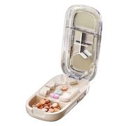 Séparateur de pilules avec dispositif de centrage | Petit pilulier portable professionnel, fournitures quotidiennes pour la maison, les médicaments, la course à pied, les voyages, les chiens, les