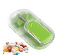 Séparateur de pilules Distributeur de pilules | Grinder de pilule réutilisable - Boîte de rangement de médecine portable, organisateurs de tablettes portables pour voyage, maison, école