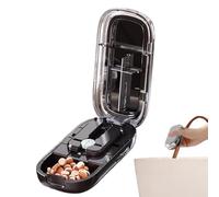 Séparateur de pilules, outil de coupe portable pour comprimés - Organiseur hebdomadaire à couper en deux et en quartiers pour la maison, les voyages, l'hôpital, le camping, les adultes, les personnes