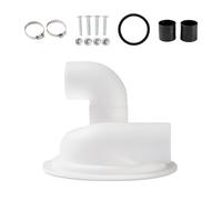 Séparateur de poussière pour aspirateur Cyclone Couvercle avec coude en plastique pour le travail du bois DIY Facile à installer Couvercle cyclone Collecteur de poussière - Blanc