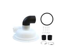 Séparateur De Poussière Sous Vide, Couvercle De Séparateur Cyclonique Avec Coude, Couvercle De Cyclone En Plastique For Le Travail Du Bois, Collecteur De Poussière(Black white)