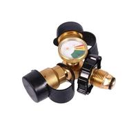 Séparateur de réservoir de propane en forme de Y avec valve d'arrêt, raccord de tuyau de précision, construction robuste | Adaptateur de réservoir pour barbecue barbecue brûleur accessoires de réchaud