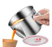 Séparateur De Sauce Culinaire - Séparateur De Graisse Pour Sauce, Passoire En Acier Inoxydable Avec Couvercle Et Poignée, Élimine Efficacement L'excès D'huile De La Soupe Ou Des Aliments | Utilisation