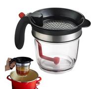 Séparateur de sauce | Écumoire de graisse de 1 L - Séparateur de graisse avec dégagement par le bas, pour cuisiner, chef, viande, soupe, huile, frire, grill, aliments barbecue