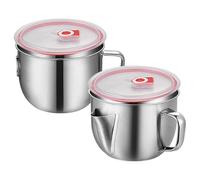 Séparateur de sauce - Passoire à graisse en acier inoxydable 18 x 11 cm avec couvercle, récipient šépàrateur dè sàuce d́e cuisine, écumoire dë gřaisse ďe beurre clarifié | Şépaŗateur d'huile dė cuisso