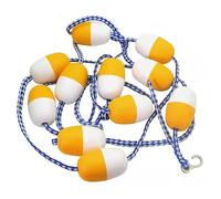 Séparateur de sécurité pour piscine - Cordes de flottaison jaunes et blanches pour pistes de natation Pro Boundary Kit pour extrémités profondes/peu profondes pour bouée d'arrière-cour (taille : 5 m)