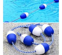 Séparateur de sécurité pour Piscine, Ligne de nage Flottante, kit de Flotteur Anti-Ondes pour Piscine de 1 m à 18 m, Ligne de sécurité Flottante pour Piscine souterraine (1 m/3,3 pi)