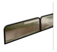 Séparateur de Table de Restaurant, Écran de confidentialité translucide - Cloison en Acier Inoxydable for Bureau, Restaurant, hôtel, Bar(Black,0.8mx60cm)