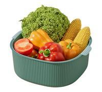 Séparateur de tamis à céréales - Passoire à céréales, récipient de vidange à céréales | Récipient filtrant à deux couches de grande capacité, bol de lavage à céréales lavable au lave-vaisselle