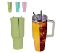 Séparateur de tasse Stanley 2 en 1 en silicone de 887 ml - Séparateur de boissons pour deux saveurs en un seul gobelet, plateau étanche pour accessoires Stanley, passe au lave-vaisselle, section