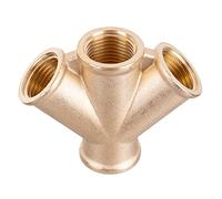 Séparateur de tuyau d'air à 4 voies Raccords filetés 1/2 Collecteur en laiton