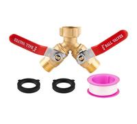 Séparateur de tuyau d'eau - Séparateur de tuyau en Y avec filetages GHT de 19 mm, connecteur adaptateur de débit complet 3/4" GHT pour patio, jardin et extérieur