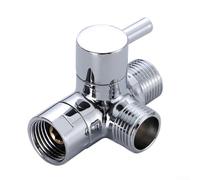 Séparateur d'eau à trois voies pour salle de bain - Brasero de pulvérisation supérieure - Commutation de débit sans couture - Mode pause - Design en laiton massif - Entrée IPS de 30,5 cm - Double