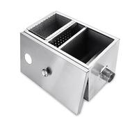 Séparateur d'eau d'huile d'intercepteur de piège à graisse l'acier inoxydable 8LB for des outils traitement eaux usées cuisine restaurant(25X23X40)