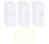 Séparateur d'étagère de placard 15 pièces, 1 autocollant vierge, séparateur de cintre rectangle blanc, séparateur de placard pour trier la taille des vêtements, couleur
