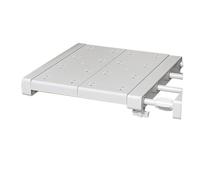 Séparateur d'Étagère de Placard ExtensibleSolution Lot de 1 à 5 séparateurs de placard rétractables, réglables, for penderie, étagère de rangement extensible, support de tige de tension(White 3Pcs)