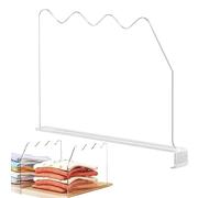 Séparateur d'étagère | Séparateur transparent anti-dérapant - Diviseur en Acrylique pour Étagère | Pour vêtements sacs chaussures chambre cuisine armoires salle de bain dortoir