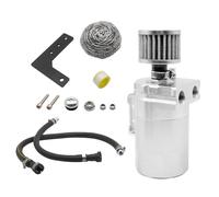 Séparateur d'huile universel en aluminium de 350 ml avec filtre reniflard, réservoir à chicane, accessoire automobile, séparateur d'huile moteur, récupérateur de réservoirs