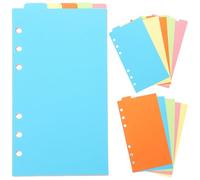 Séparateur D'index Papier de Recharge Coloré 6 Sets pour Classeur