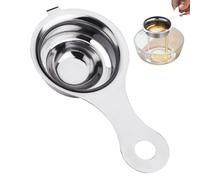 Séparateur d'œufs blanc - Séparateur d'œufs peu encombrant, poignée en acier inoxydable antidérapante, ustensile de cuisine pour séparer facilement les jaunes d'œufs