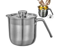 Séparateur d'œufs pour œufs crus - 9,5 x 14,5 x 10,5 cm - Séparateur d'œufs en acier inoxydable | Séparateur avec poignée, couvercle de poignée facile avec grande capacité pour baisers, crème, gâteaux
