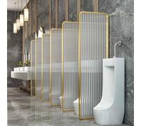 Séparateur d'urinoir mural, séparateur de toilettes, grand format, couleur or, pour hôtels, écoles, hôpitaux, centres commerciaux et lieux publics(4pack,100x40cm)
