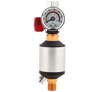 Séparateur -eau Régulateur de pression d'air Dispositif de régulation de filtration en alliage d'aluminium avec manomètre BSPP 1/4 po pour systèmes pneumatiques industriels