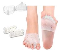 Séparateur et Correcteur d'orteils, Orthèse Hallux Valgus avec Coussinets de Métatarse gel, Avant-pied Coussin Marteau Orteil Lisseur pour Soulagement de la douleur, pour Homme et Femme